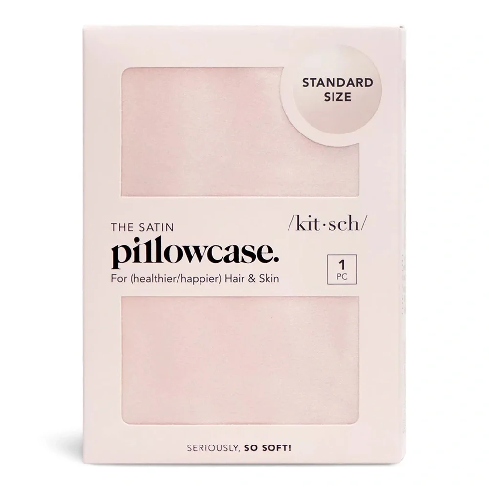 Kitsch Blush Pink Satin Pillowcase For Healthier/Happier Hair & Skin NIB
